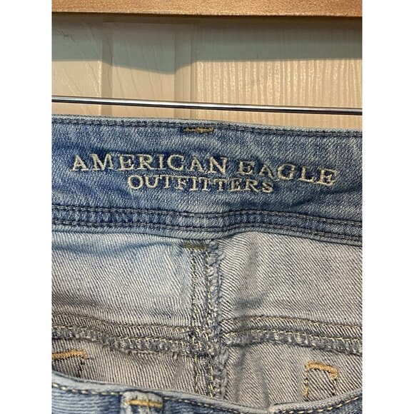 American Eagle Jeans Women's 8 Kick Boot Stretch Light Wash Jeans - Picture 6 of 8